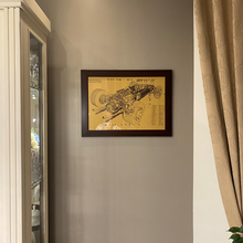 Load image into Gallery viewer, Wall Art | Retro Cutaway Drawing Lotus
