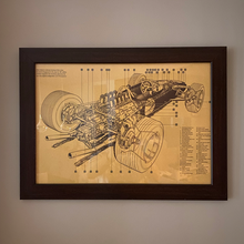 Load image into Gallery viewer, Wall Art | Retro Cutaway Drawing Lotus
