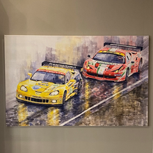 Load image into Gallery viewer, Wall Art | Canvas Print - Corvette v Ferrari
