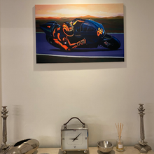 Load image into Gallery viewer, Wall Art | Canvas Print - Ducati Motorcycle - Black &amp; Orange
