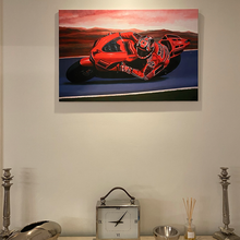 Load image into Gallery viewer, Wall Art | Canvas Print - Ducati Motorcycle - Red

