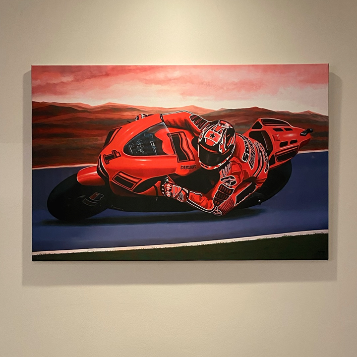 Wall Art | Canvas Print - Ducati Motorcycle - Red