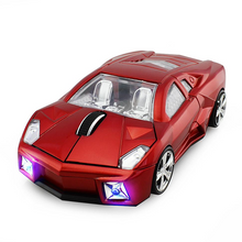 Load image into Gallery viewer, Computer Mouse | Lamborghini - Black - Silver - Red
