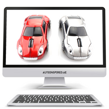 Load image into Gallery viewer, Computer Mouse | Porsche - Red - Silver
