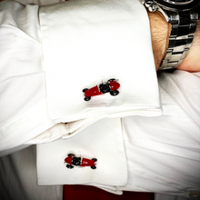 Load image into Gallery viewer, Cufflinks | Classic Racecar - Red - Blue
