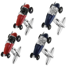 Load image into Gallery viewer, Cufflinks | Classic Racecar - Red - Blue
