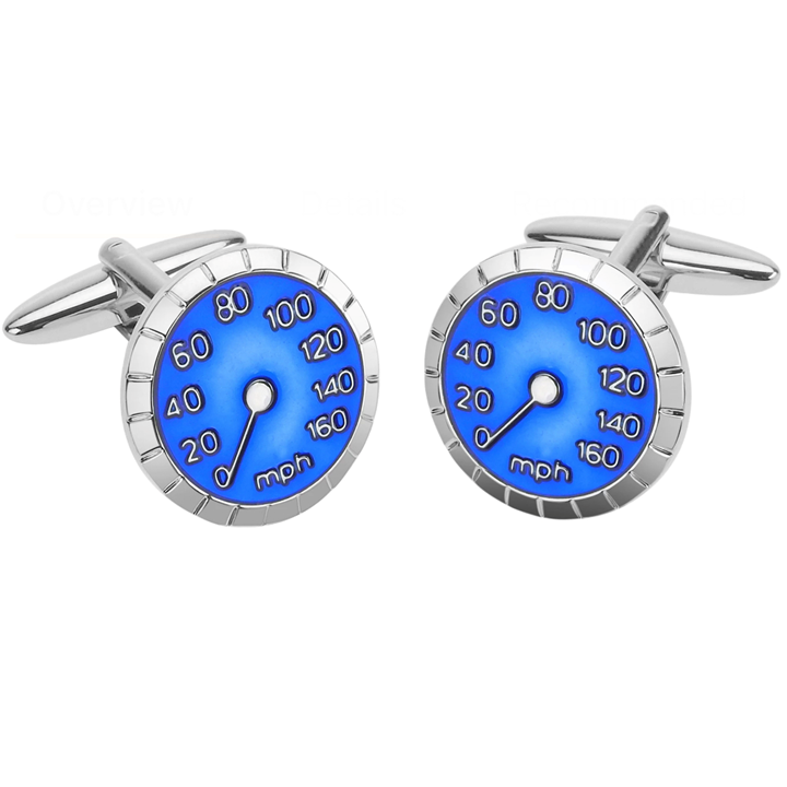 Cufflinks | Speedometer - Blue