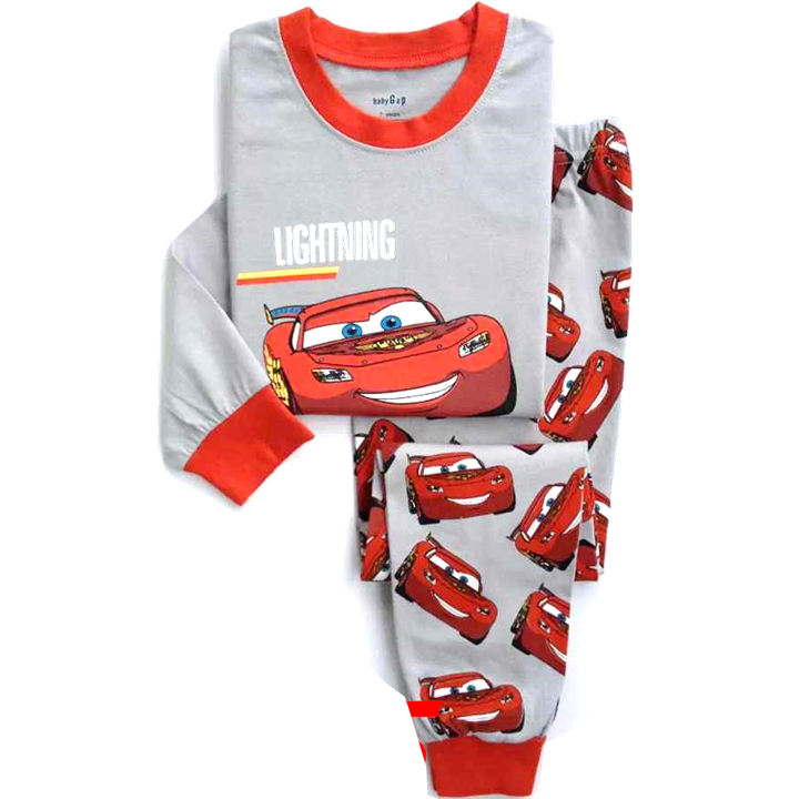 Pyjamas | Lighting McQueen On Grey - Long Sleeve