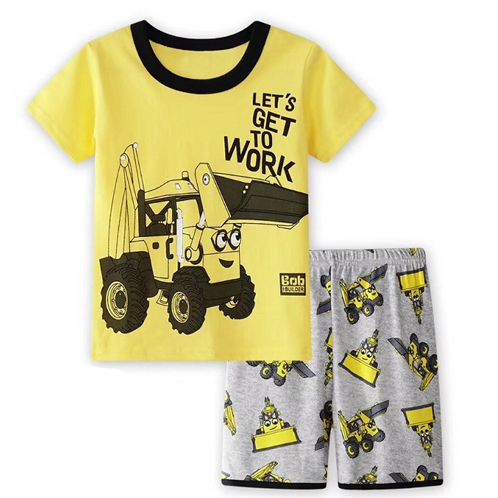 Pyjamas | Yellow Digger On Yellow - Short Sleeve